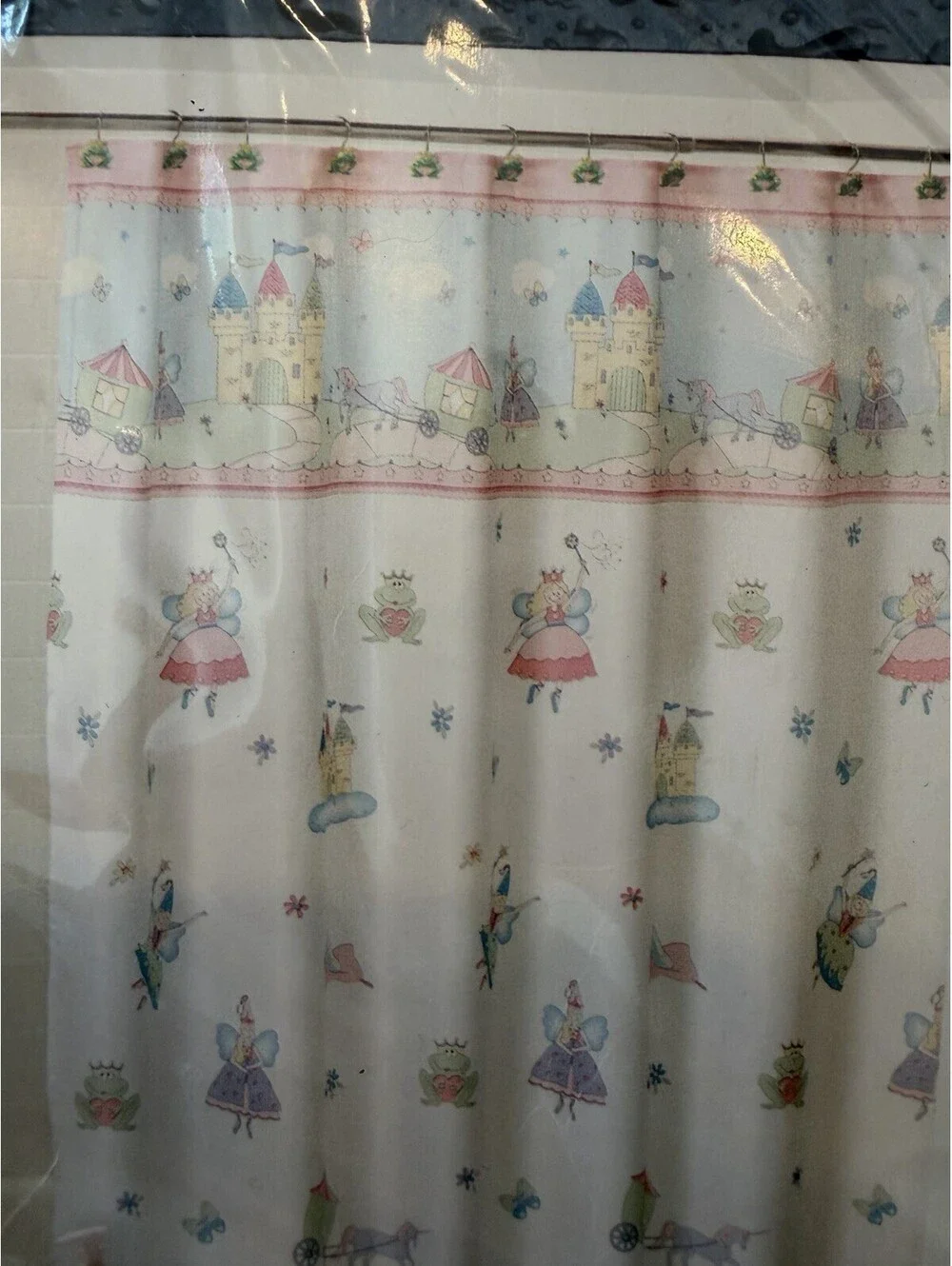 New Princess & Castle Theme Shower Curtain 70x70 New